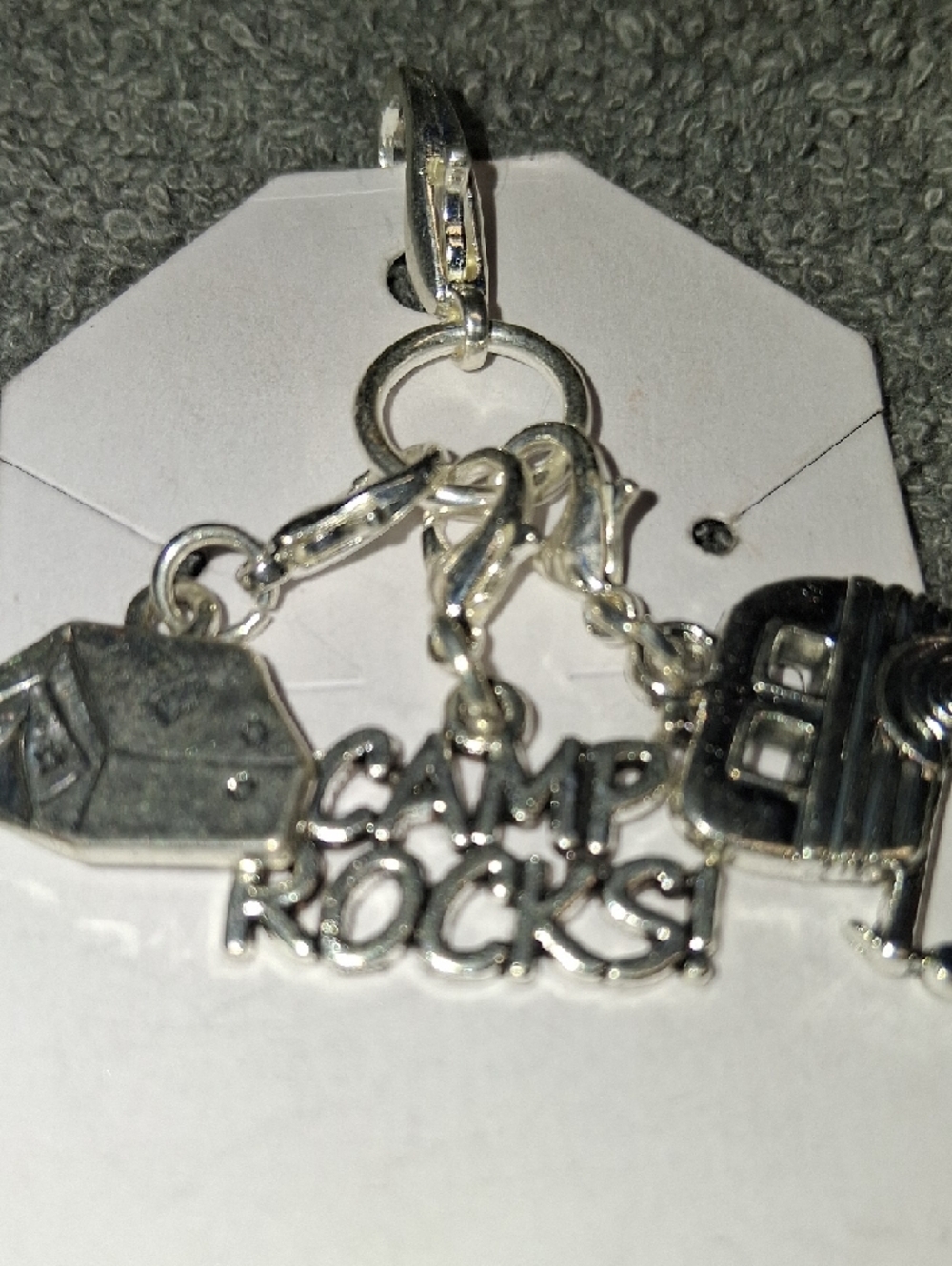 Silver 'Camp Rocks!' Keycharm - Picture 3 of 5